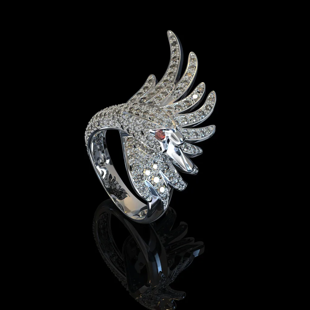 

Swan Zircon Wedding Rings for Women Cubic Zirconia Engagement Ring Fashion Jewelry
