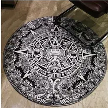 Созвездия Печатный круглый плюшевый коврик ковер гостиная подушка для стула бархатный коврик нескользящее украшение для дома