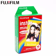 الأصلي fujifilm 10 صحائف فيلم instax ميني rainbow الفورية ورق الصور ل instax ميني 8 7 ثانية 25 50 ثانية 90 9 sp-1 SP-2 كاميرا