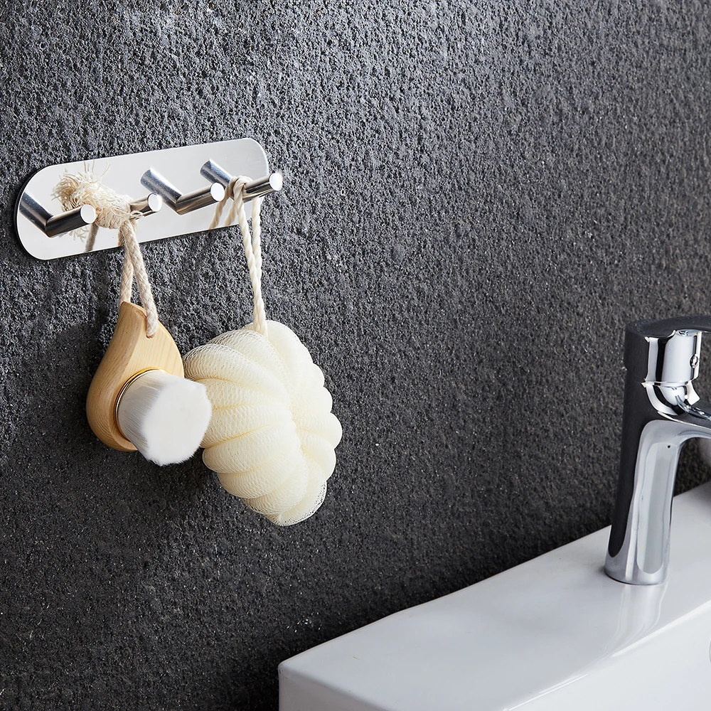 Self Adhesive Hook Stainless Steel Wall mounted Hooks Sticky Hook