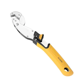 

HOT-10-19/13-24Mm New Universal Key Pipe Wrench Open End Spanner Set 65 Manganese Steel Chrome Plating Snap Grip Plumber Multi