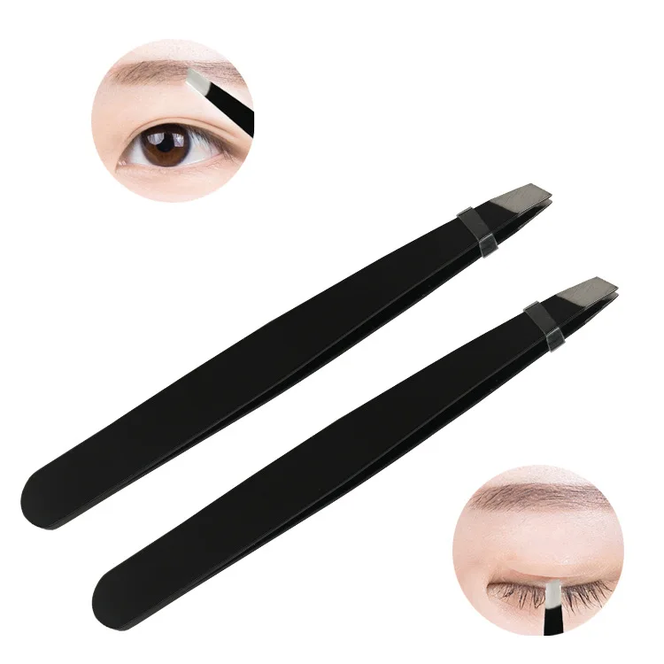 

Eyebrow Tweezers Slanted Puller Stainless Steel Eye Brow Clip Trimmer Face Hair Removal Eyelash Clip Cosmetic Beauty Makeup Tool