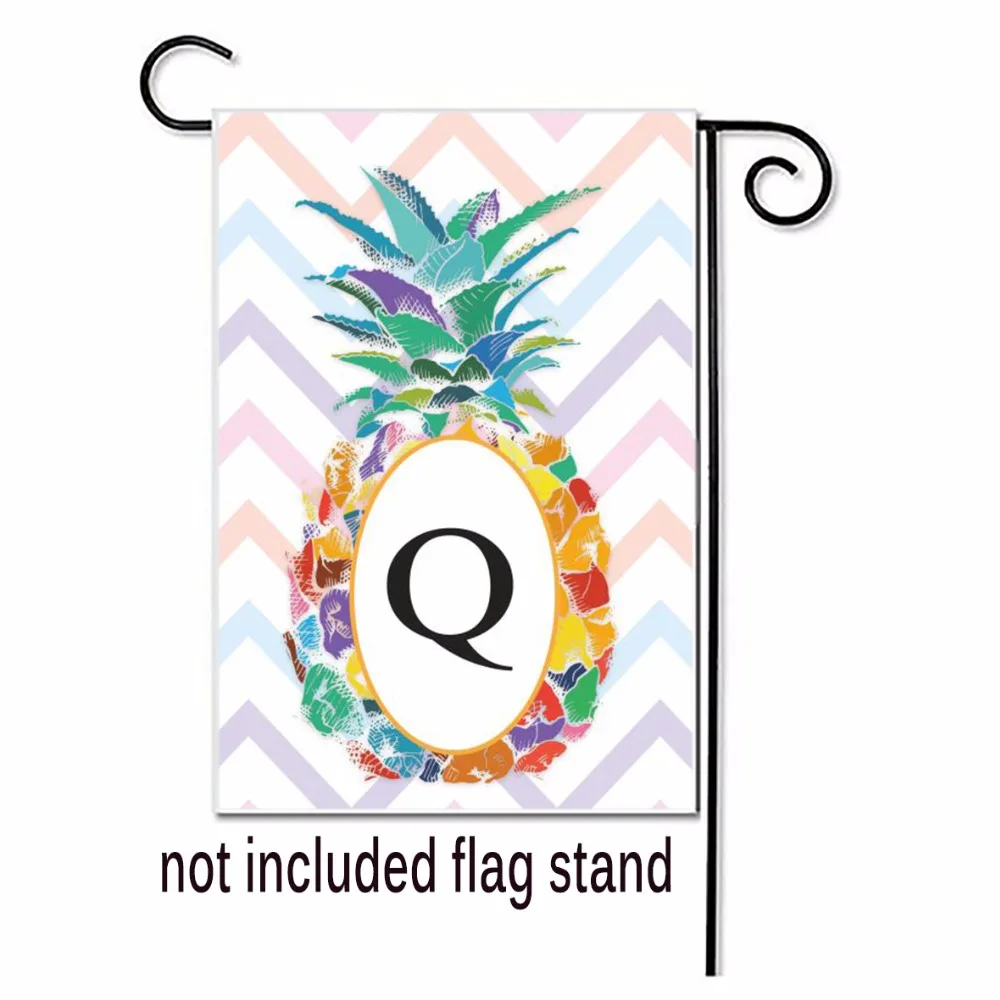 Alphabet Letter Garden Flag Custom Text Decorative Outdoor Indoor