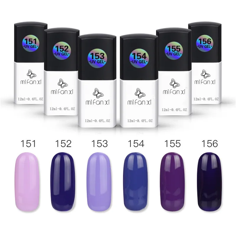 

MiFanXi Color Series Nail UV Gel 12ml Soak Off Polish UV Glue Manicure Nail Art Varnish Tool