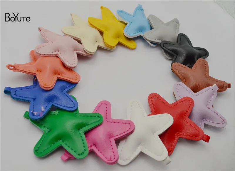 BoYuTe (10 PiecesLot) Artificial Leather Star Pendant DIY Hand Made Star Jewelry Accessories Wholesale (4)