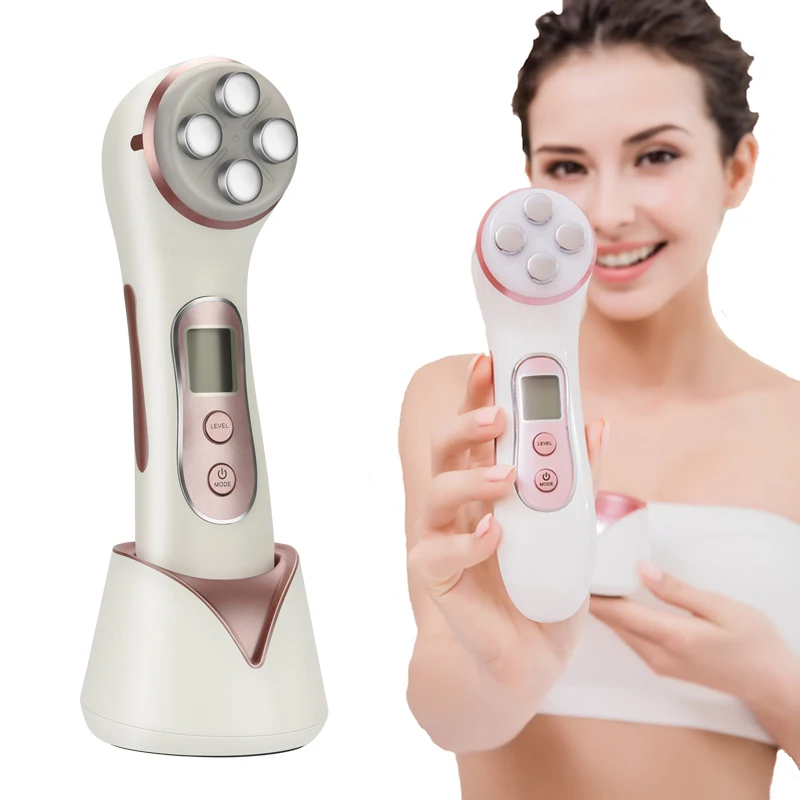 Ultrasonic Facial infrared RF Radio Frequency Beauty Machine EMS Mic-current LED Photon Skin Rejuvenation Face Lift Massager | Красота и