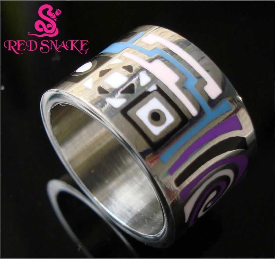 RED SNAKE Brand Product Hot Selling Fashion Ring Width Titanium Steel Enamel Jewelry Rings-ER0015 | Украшения и аксессуары