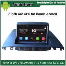 7 inch Capacitance Touch Screen Car Media Player for Honda Accord 2003-2007 GPS Navigation Video player Support Wifi Bluetooth