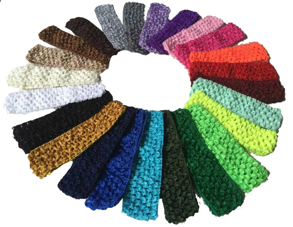 Низкая цена 4cmx15 16cm эластичная повязка на голову 24 цвета|elastic crochet headbands|crochet