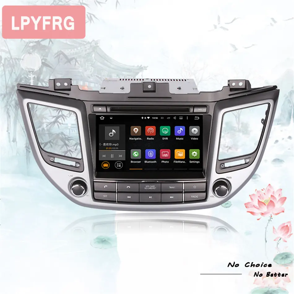 Cheap 2 Din 8" Car DVD Player Android 9.0 RAM 4GB for Hyundai tucson 2015 2016 2017 2018 Bluetooth GPS Navigation Radio System 2