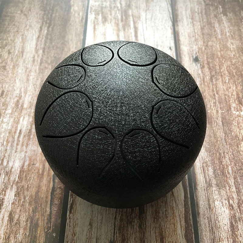 

5.5 inch Steel Tongue Drum Mini 8 key Tone G Tune Hand Pan Drum Tank Hang Drum with Drumsticks Percussion Instruments