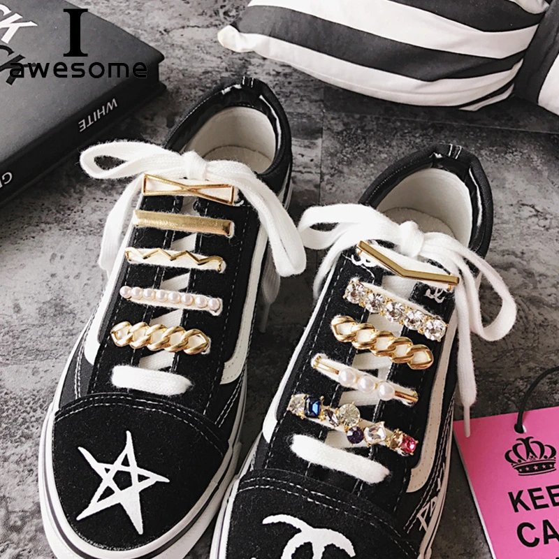 rhinestone sneakers diy