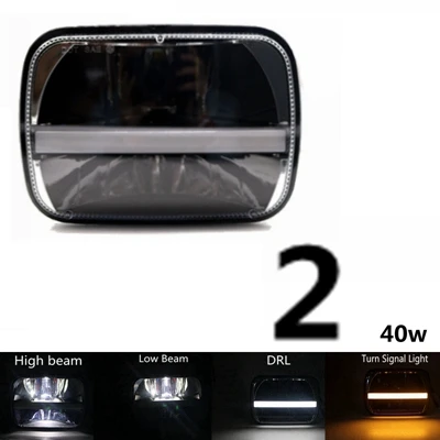 Marlaa 5 ''x 7'' 6x7 дюймов светодиодные фары для Jeep Cherokee XJ H6054 H5054 H6054LL 69822 6052 6053 H4 светодиодные фары 2 шт - Цвет: No 2 Black