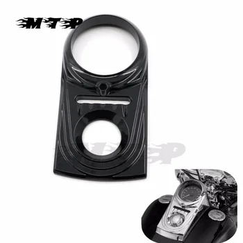 

Motorcycle Front Instrument Cauges Dash Panel Insert Decorative Cover For Harley Softail Dyna Fat Boy Wide Glide FLST FXST FXSB