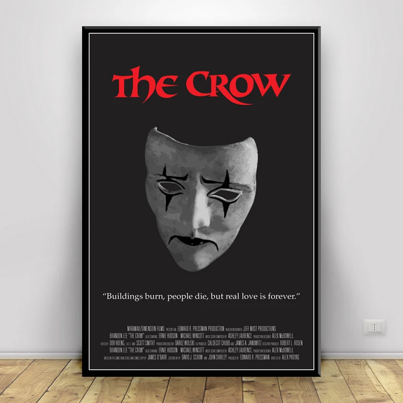 The Crow классический постер с фильмом-ужастиком стены искусства картины плакаты и принты холст живопись для комнаты домашний декор - Цвет: 0014