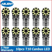 Buy Aslent 10pcs T10 W5W 194 LED Car Light Bulb White Canbus Error Free Clearance Break Lights Turn Signal Reading Decoding Lamp 12V Free Shipping