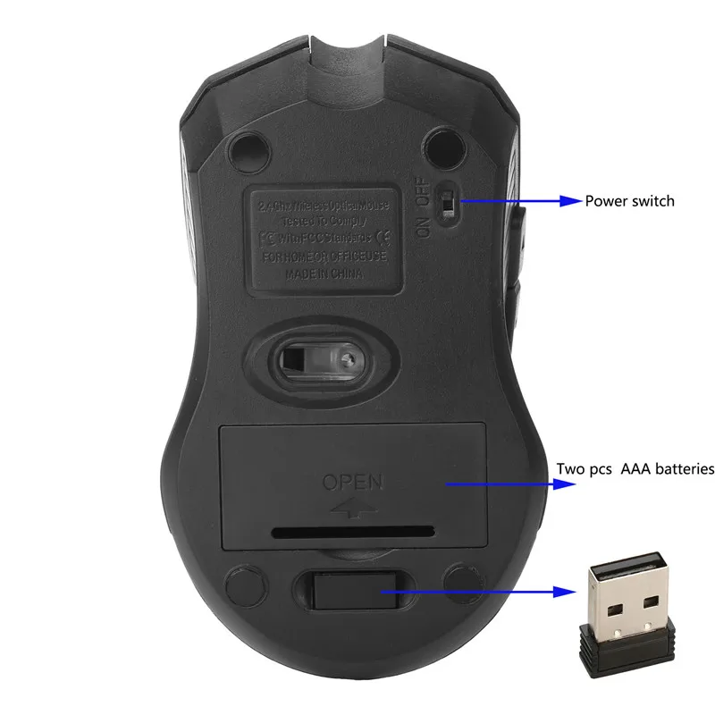 1600 dpi 2,4 GHz Беспроводная игровая мышь оптическая USB геймерская компьютерная мышь для ПК ноутбука настольная Прямая поставка