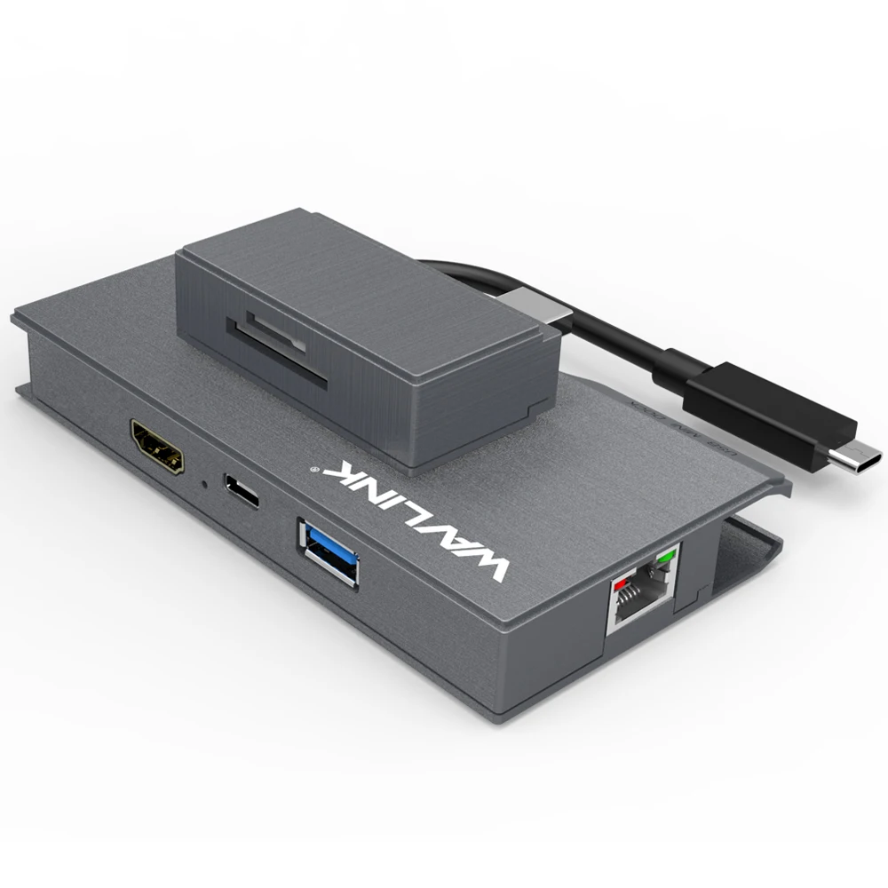 USB C концентратор 3 1 Type мини Док станция usb хаб 4K видео HDMI Ethnernet Rj45 кабель SD/TF