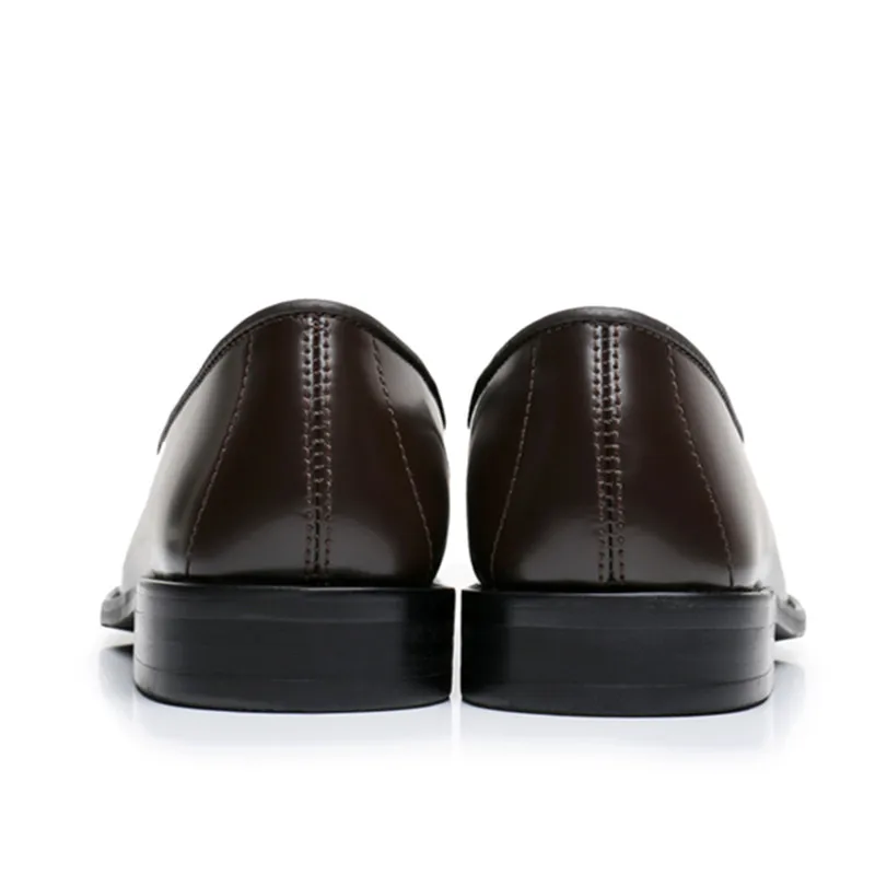 Italy Street Smoking Shoes Business Men Formal Leather Shoes Casual Bows Slip-on Loafers for Wedding Party Club Office Wearing