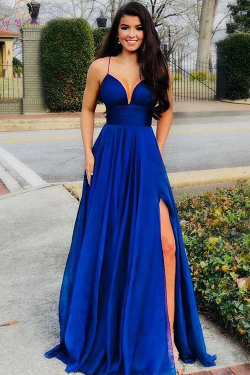 Royal Blue Evening Dress | tyello.com