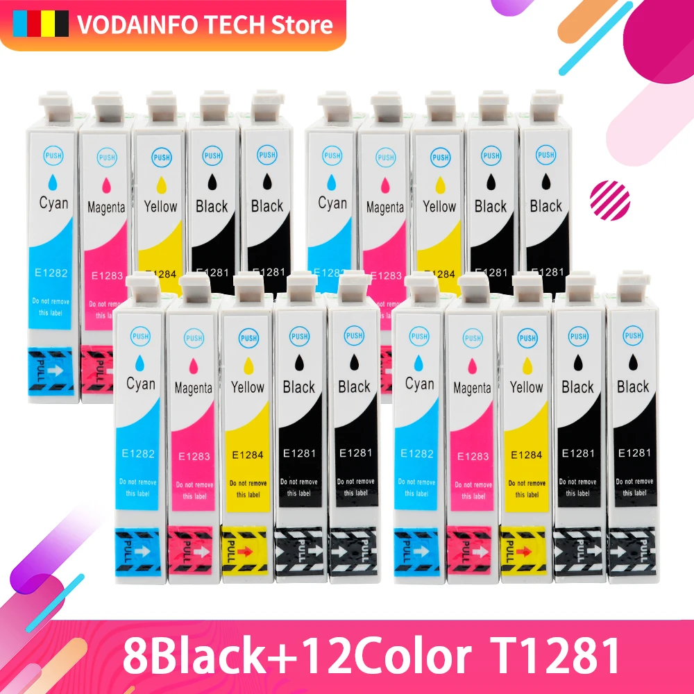 20pack T1281 Black compatible ink cartridge For EPSON Stylus S22 SX125
