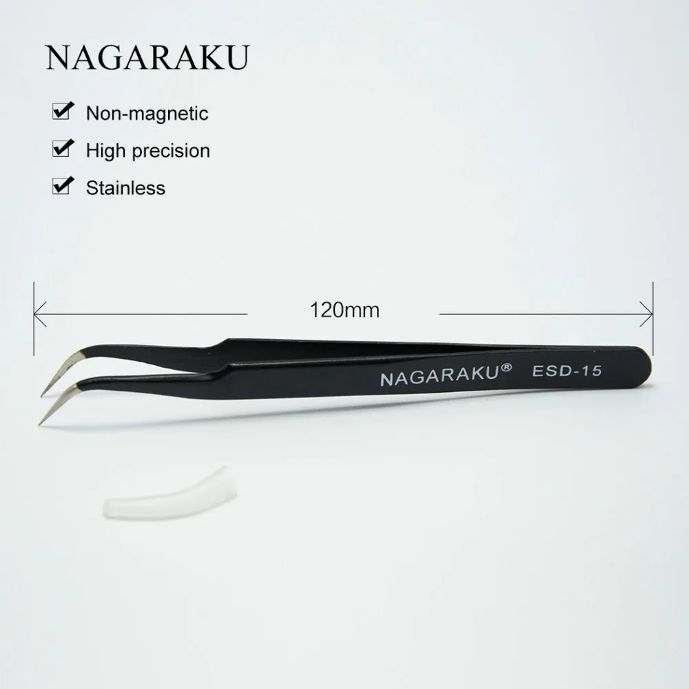 NAGARAKU 2 шт. в комплекте пинцеты для наращивания ресниц из нержавеющей стали