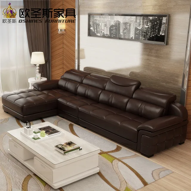 New Model L Shaped Modern Italy Genuine Real Leather Sectional New Model L Shaped Modern Italy Genuine Real Leather Sectional Latest Corner Furniture Living Room
