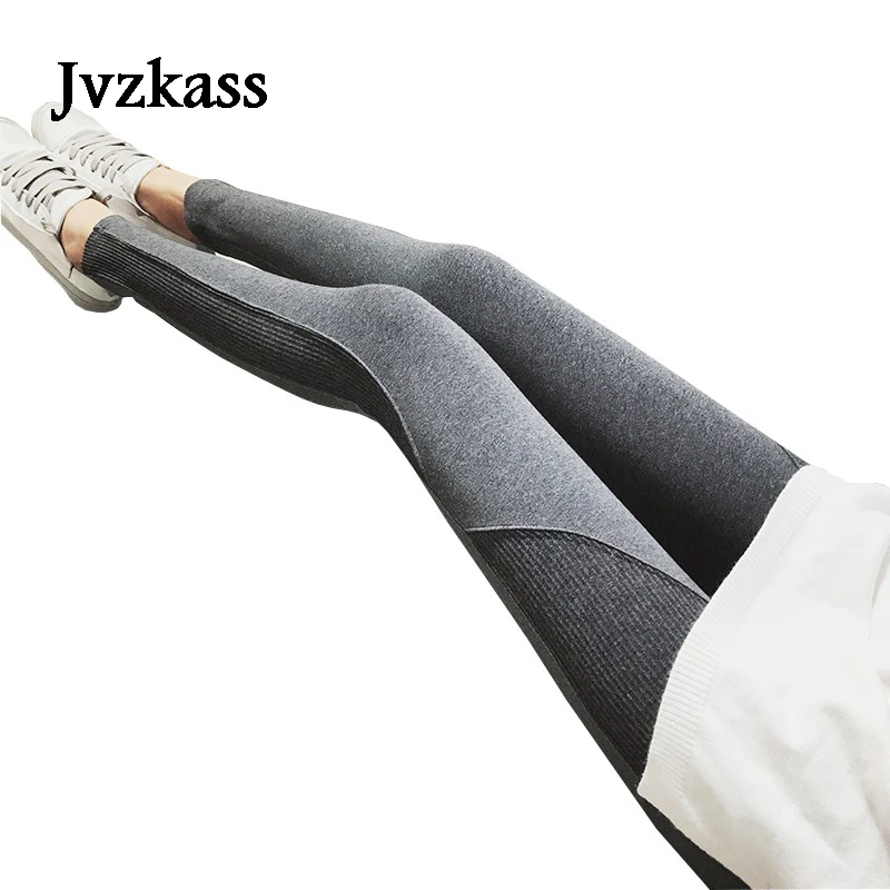 

Jvzkass 2019 plus cashmere female wear autumn and winter new thick high waist warm pants thread trousers cotton trousers Z84