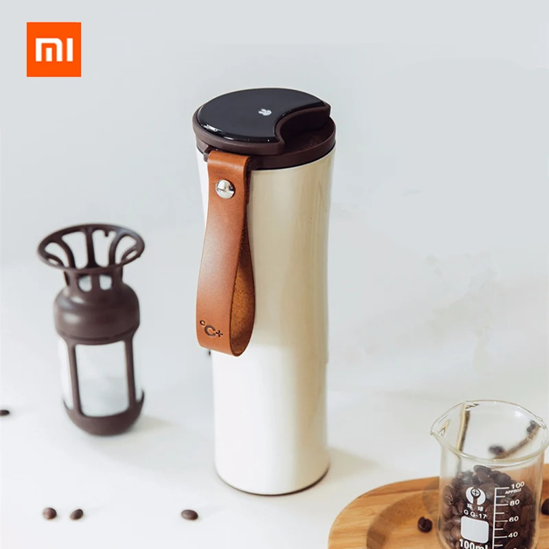 Ceny Xiaomi Original kiss kiss fish inteligentna termiczna butelka próżniowa ze stali nierdzewnej wrażliwy czujnik temperatury z zaparzaczem do kawy