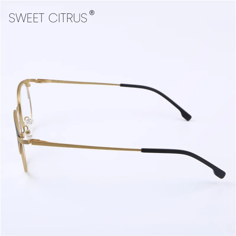 Милые цитрусовые ретро модные круглые очки оправа Женская оптическая близорукость нежные брендовые дизайнерские титановые очки мужские по рецепту