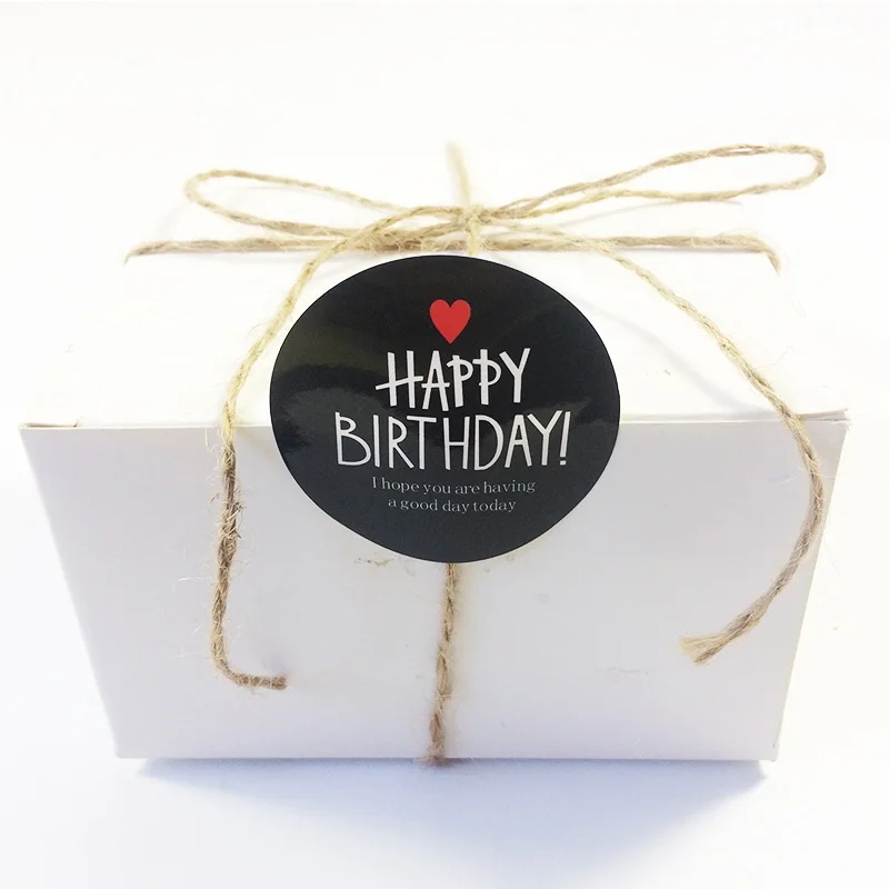 80 Pcs/lot 'HAPPY BIRTHDAY' Scrapbooking Kraft Paper Labels Envelopes Stickers Gift Packaging Seals Sticker 2 Color For Birthday paper stickers,adhesive stickers,decorative labels stickers,kraft paper stickers,alphabet label stickers,diy scrapbooking accessories
