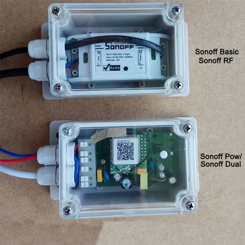 Интеллектуальный выключатель света Sonoff IP66 Водонепроницаемый распределительная коробка, Водонепроницаемый чехол водостойкий корпус Поддержка Sonoff Basic/RF/Dual/Pow Применение для дождливые дни