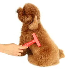 Двойной ряд Грабли Щетка для ухода за шерстью питомца для собак кошек безопасный легкий спутывание удаление домашних животных