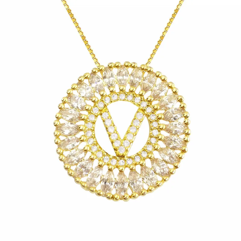 Новинка индивидуальное ожерелье-чокер с буквой V и именем мандалы золотистого