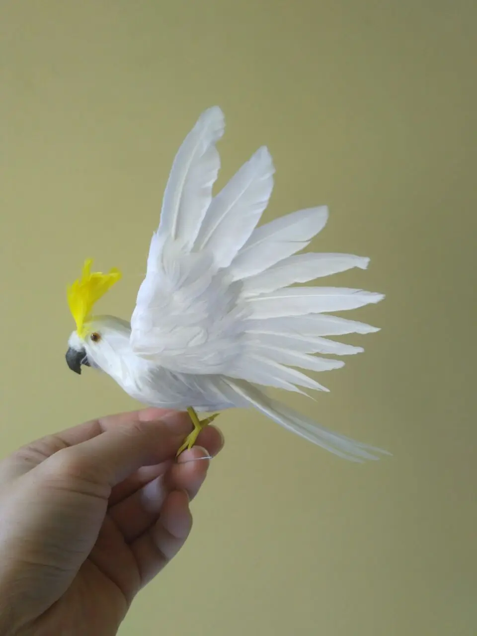 Симпатичные Моделирование Какаду игрушка полиэтилен и меха Крылья Белый попугай модель подарок около 28x20 см 1472