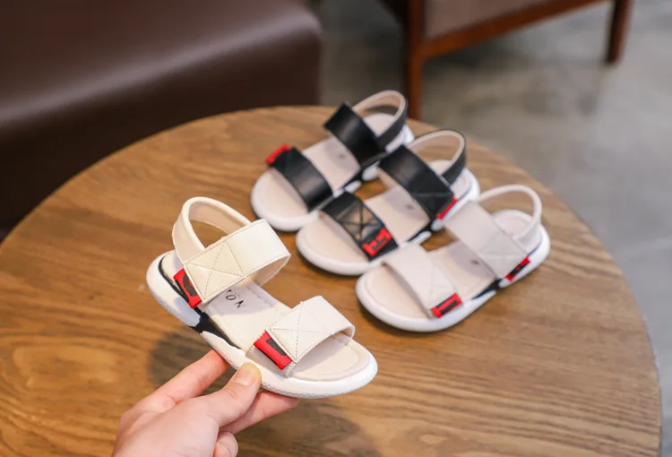 MXHY2019 летние детские сандалии, обувь, нескользящая корейская модная пляжная обувь для мальчиков, повседневные дикие сандалии для девочек, размер 26-36