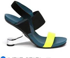 

Newest Design Summer Strange Style Heels Sandals Colorful Special Sexy High Heels Dress Shoes