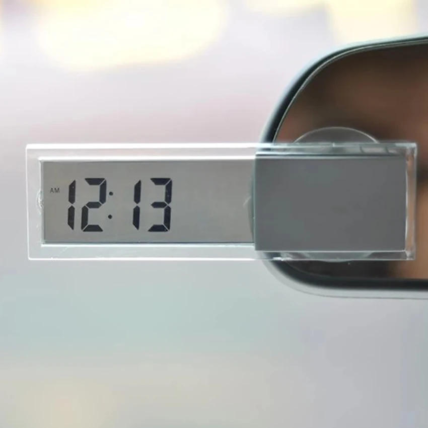 

LCD Display Window-mounted Watches Mini Electronic Window Clock Suction Cup Car Watch LCD Display Auto Car Interior Accessories