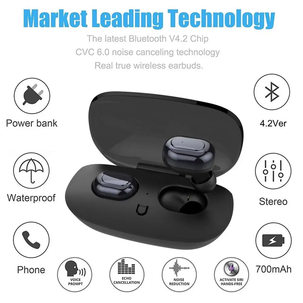 

New TWS X3 XP5 Waterproof Wireless Bluetooth headset Wireless Earbuds Sports Business Mini Binaural Bluetooth Stereo Earphone