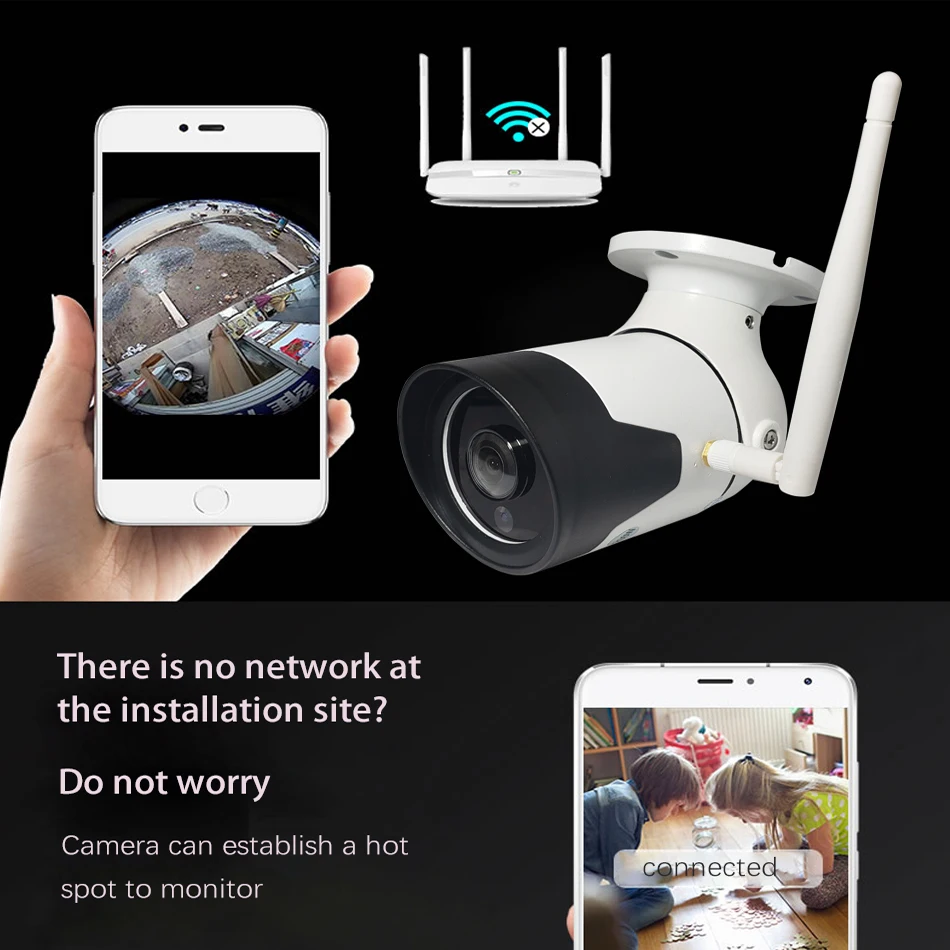 Jvtsmart наружная беспроводная Wifi панорамная камера видеонаблюдения 1080P 360 градусов