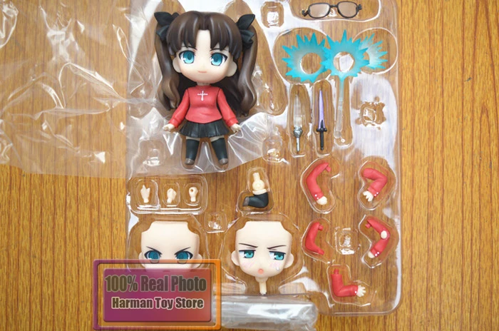 

10cm Japanese Anime Fate/stay night Tohsaka Rin Q Version Nendoroid 409# PVC Action Figure Model Toys Boys Girls Christmas