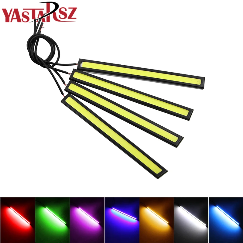 

1x 17cm COB LED DRL Driving Daytime Running Lights Strip 12V COB LED DRL Bar Aluminum Stripes Panel Car Working waterproof Light