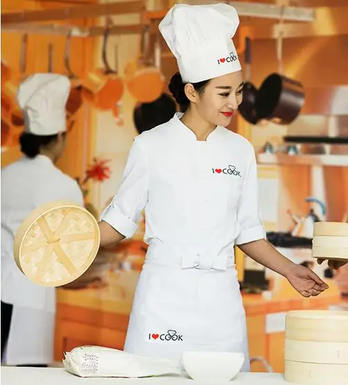 Pastry chef uniforms Bakery Form cook Women long sleeve Chef jacketin