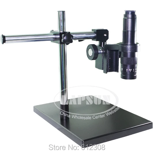 Big Dual Arm Heavy Duty Adjustable Boom Large Stereo Microscope Table Stand Holder Set + 180X C