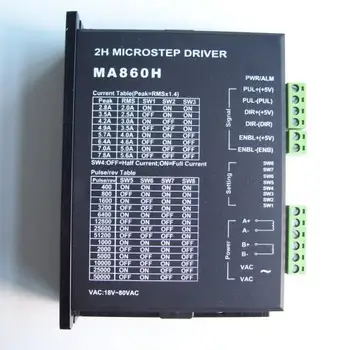 

MA860H CNC Stepper Motor Driver Board Controller For NEMA 23/34/42 2.0-7.8A AC18-80V or DC24-110V 2/4 Phase