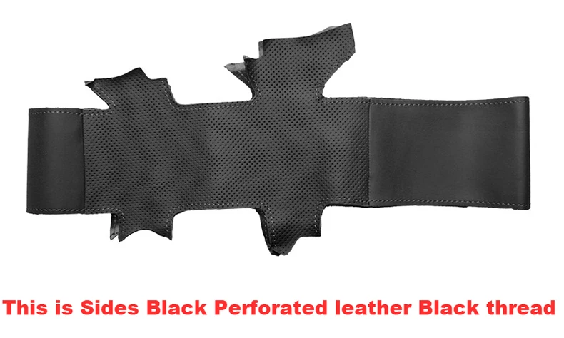 Mewant-Black-Artificial-Leather-Car-Steering-Wheel-Cover-for-Kia-Borrego-2008-2015-7