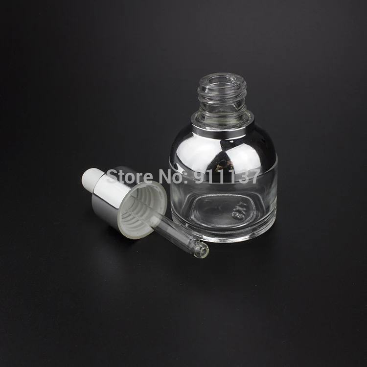 Cosmética do Conta-gotas dos Pces Claro do Conta-gotas de Vidro 30ml para Óleos 30ml da Garrafa Recipiente Essenciais Claro 100 30 ml 6 para óleos essenciais, conta-gotas de vidro claro 30ml da garrafa