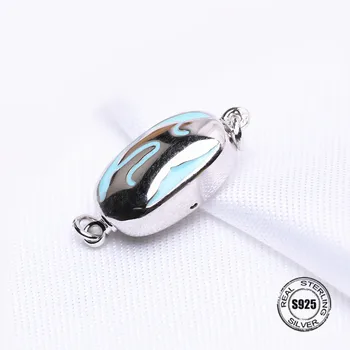 

New Rhinestone Bracelet Necklace Insert Clasps Metal Box Round Clasps End Connector Jewelry Making