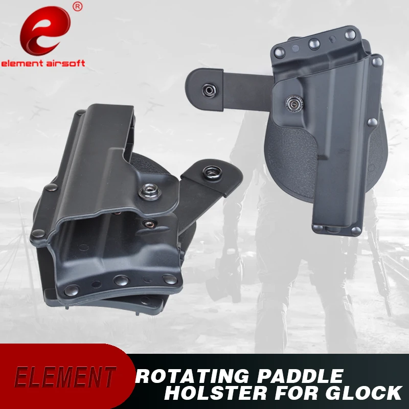 

Element Airsoft Glock 17 holster Rotating Paddle Right Hand Concealment 360 Degree Rotation Holster Gun For Glock 18C EX361