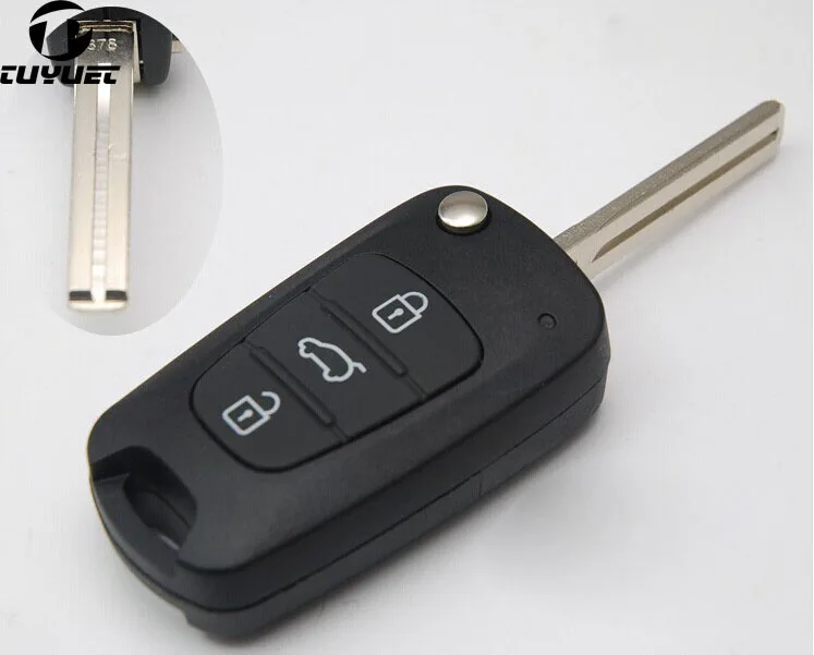 

Replacement Key Case For Hyundai I30 IX35 Folding Flip Remote Key Shell 3 Buttons Key Cover Blanks